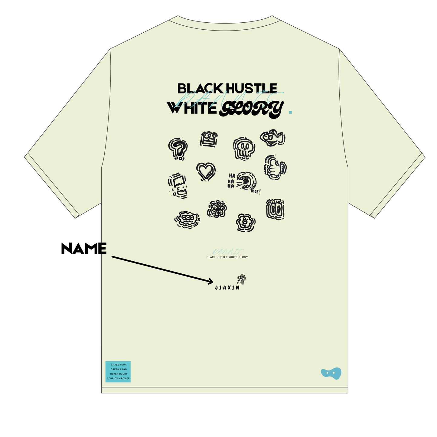 Black hustle White glory.