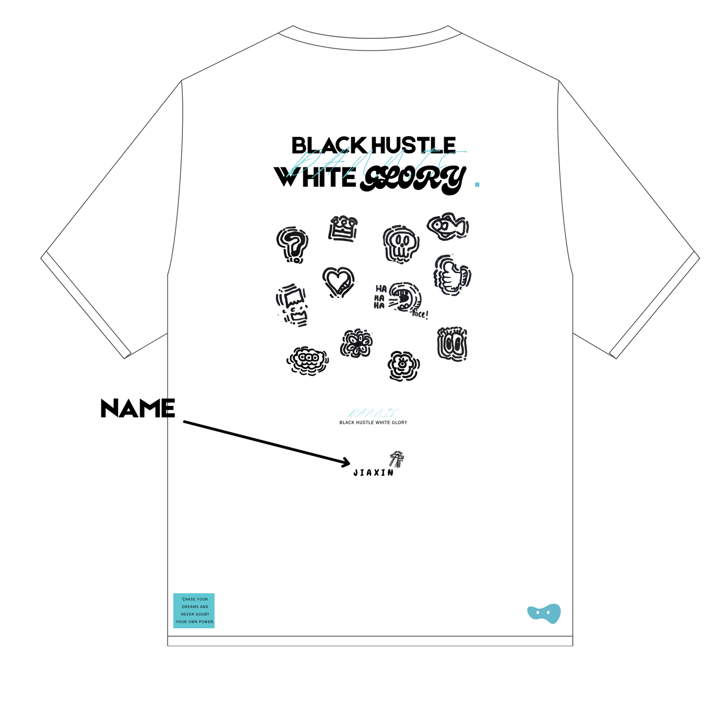 Black hustle White glory.